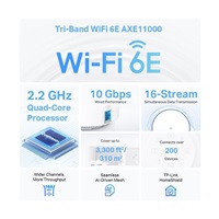 TP-Link Deco XE200(2-pack) WiFi6E Mesh (AXE11000,2,4GHz/5GHz/6GHz,1x10GbELAN/WAN,2xGbELAN/WAN)