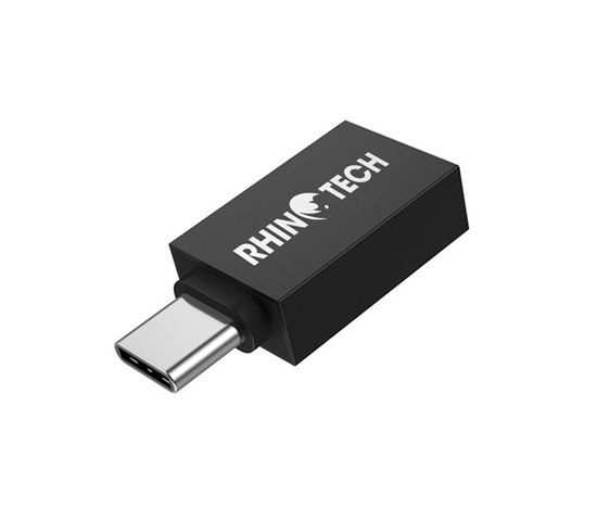 RhinoTech redukce USB-C (M) na USB-A (F), OTG, černá