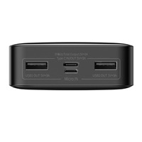 Baseus Bipow powerbanka s digitálním displejem  20000mAh 15W černá
