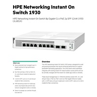 HPE Networking Instant On Switch 8p Gigabit CL4 PoE 2p SFP 124W 1930