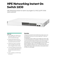 HPE Networking Instant On Switch 24p Gigabit CL4 PoE 2p SFP 195W 1830 (JL813A)
