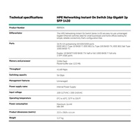 HPE Networking Instant On Switch 26p Gigabit 2p SFP 1430