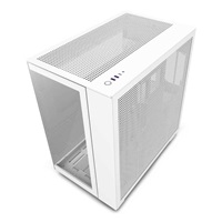 NZXT skříň H9 Flow dvoukomorová ATX / 4x120mm fan / až 10xfan / perforovaný top / proskl. bočnice, front / bílá
