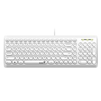 GENIUS klávesnice Slimstar Q200 White/ Drátová/ USB/ bílá/ retro design/ CZ+SK layout