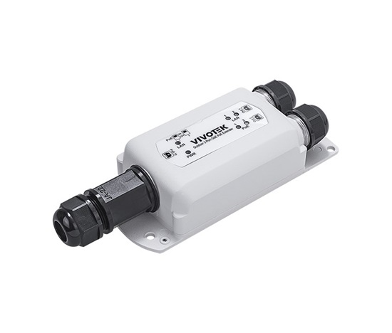 Vivotek AP-GXC-0250, venkovní gigabit PoE extender, vstup: 802.3 af/at/bt (max.95W), výstup: 2x 48V (max.68W)