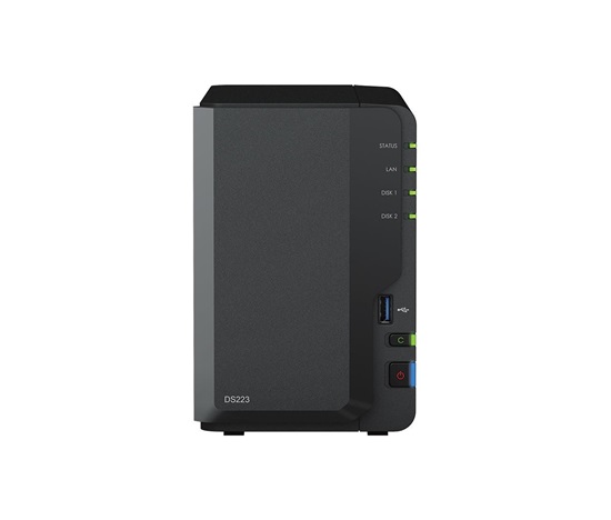 Synology DS223 DiskStation (4C/RealtekRTD1619B/1,7GHz/2GBRAM/2xSATA/2xUSB3.2/1xGbE)