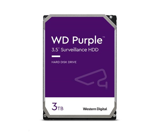 WD PURPLE WD33PURZ 3TB, SATA III 3.5", 256MB, 175MB/s, Low Noise, CMR