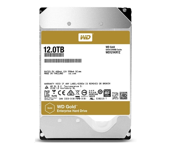 BAZAR VADNÉ - WD GOLD WD121KRYZ 12TB SATA/ 6Gb/s 256MB cache 7200 ot.