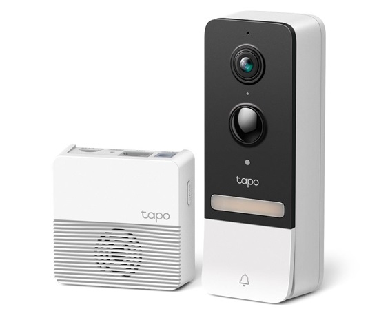 TP-Link Tapo D230S1 Chytrý video zvonek Tapo T230S1 1xTapo D230, 1xTapo H200 (5MP, 2K, WiFi, IR 8m, 1xGbE, microSD)