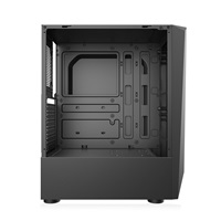 1stCOOL skříň SHARK 2, middle tower, AU, USB 3.0, bez zdroje, RGB fan, průhledná bočnice, černá