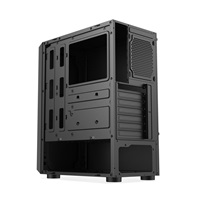 1stCOOL skříň SHARK 2, middle tower, AU, USB 3.0, bez zdroje, RGB fan, průhledná bočnice, černá