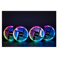 1stCOOL skříň Wind Storm Black MiddleTower ARGB, AU, USB3.0, bez zdroje, RGB fan, průhledná bočnice, černá