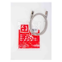 LYNX patch kabel Cat5E, FTP - 1m, šedý (prodej po 10 ks)