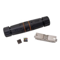 Spojka vodotěsná STP RJ45, Cat5E, Cat6, Cat6A, krytí IP68