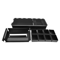 Virtuos pokladní zásuvka SK-500CB s kabelem, kov. pořadač 8/8, 9-24V, černá