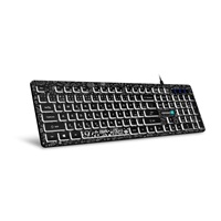 CONNECT IT DOODLE kancelářská drátová bíle podsvícená USB klávesnice, CZ + SK verze, ČERNÁ