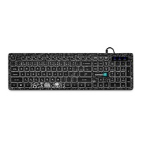 CONNECT IT DOODLE kancelářská drátová bíle podsvícená USB klávesnice, CZ + SK verze, ČERNÁ