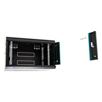 XtendLan 19" nástěnný rozvaděč 6U 600x450, nosnost 60 kg, skleněné dveře, svařovaný, černý