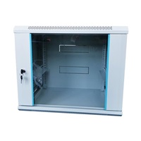 XtendLan 19" nástěnný rozvaděč 6U 600x450, nosnost 60 kg, skleněné dveře, svařovaný, šedý
