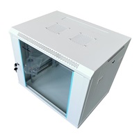 XtendLan 19" nástěnný rozvaděč 12U 600x450, nosnost 60 kg, skleněné dveře, svařovaný, šedý