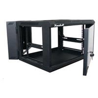 XtendLan 19" dvoudílný nástěnný rozvaděč 9U 600x550, nosnost 60 kg, plné dveře, svařovaný,černý