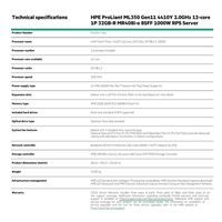 HPE PL ML350g11 4410Y (2.0G/12C) 1x32G MR408i-o 8-24SFF U3 (SAS/SATA/NVMe) 4x1Gb 1x1000W iLo NBD333