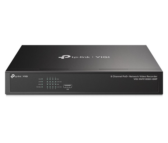 TP-Link VIGI NVR1008H-8MP, videorekordér, 8 channels, 8xPoE, 1x100Mb/s LAN, 1xVGA, 1xHDMI, 2xUSB2.0