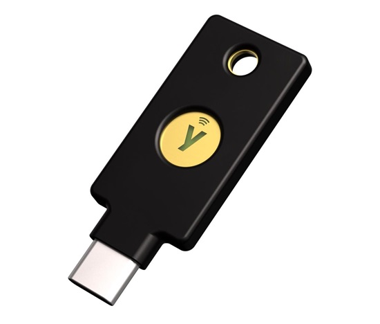 Security Key C NFC - USB-C, podporující vícefaktorovou autentizaci (NFC), podpora FIDO2 U2F, voděodolný