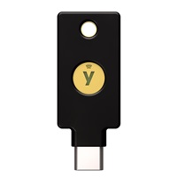 Security Key C NFC - USB-C, podporující vícefaktorovou autentizaci (NFC), podpora FIDO2 U2F, voděodolný