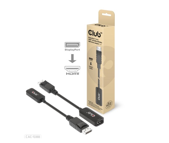 Club3D DisplayPort 1.4 to HDMI 4K120Hz HDR Active Adapter M/F