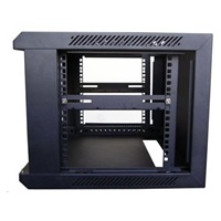 XtendLan 19" nástěnný rozvaděč 9U 600x600, nosnost 60 kg, skleněné kouřové dveře, svařovaný, černý