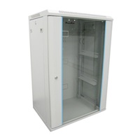 XtendLan 19" nástěnný rozvaděč 22U 600x450, nosnost 60 kg, skleněné dveře, svařovaný, šedý
