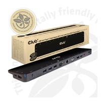 Club3D Dokovací stanice USB-C 14v1, 1xDP, 1xHDMI, 1xVGA, 2xUSB-C, 5xUSB, 1xRJ45, 1x3.5mm, šedá
