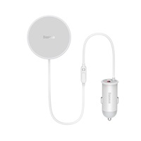 Baseus CW01 magnetický držák s bezdrátovým nabíjením (do ventilační mřížky) 15W+25W, bílá