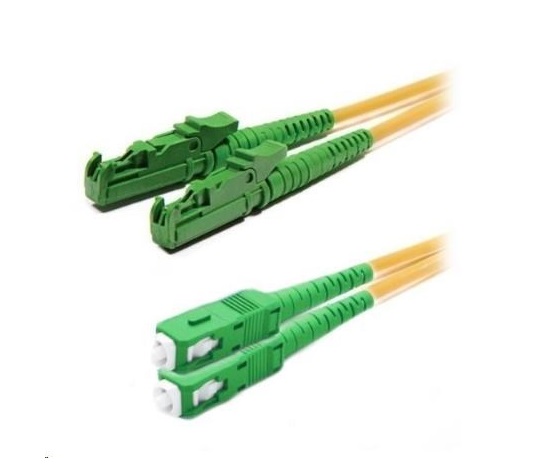 XtendLan duplexní patch kabel SM 9/125, OS2, E2000(APC)-SC(APC), LS0H, 1m