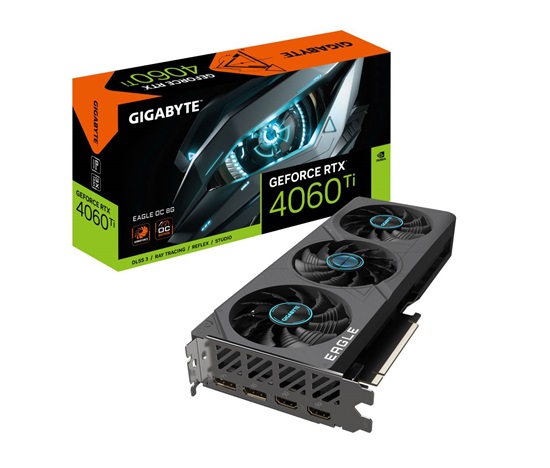 GIGABYTE VGA NVIDIA GeForce RTX 4060 Ti EAGLE OC 8G, 8G GDDR6, 2xDP, 2xHDMI