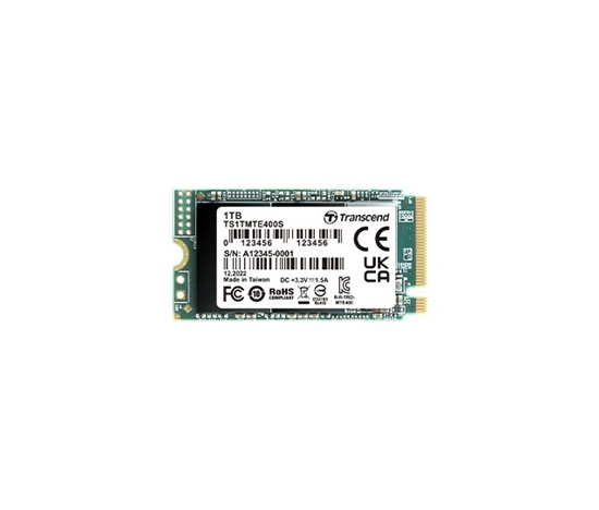 TRANSCEND SSD 400S 512GB, M.2 2242,PCIe Gen3x4, NVMe, 3D TLC, bez DRAM