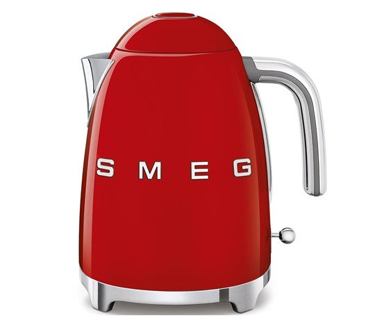 Smeg KLF03RDEU rychlovarná konvice, 1,7 l (7 šálků), 2400 W, styl 50. let, červená