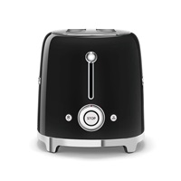 Smeg TSF01BLEU toustovač / topinkovač, 2 toasty, 6 úrovní opékání, zásuvka na drobky, styl. 50. let, černá