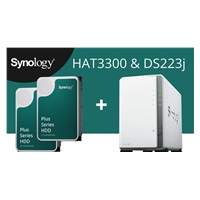 Synology DS223j DiskStation (4C/RealtekRTD1619B/1,7GHz/1GBRAM/2xSATA/2xUSB3.2/1xGbE)