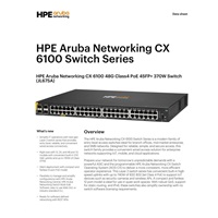 HPE Aruba Networking CX 6100 48G Class4 PoE 4SFP+ 370W Switch RENEW JL675A
