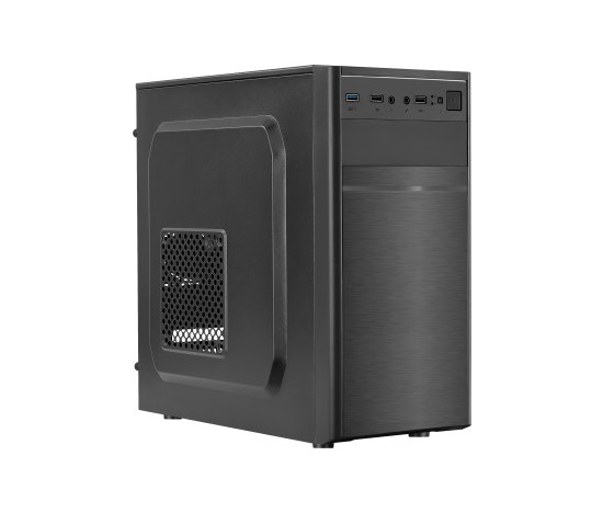 EUROCASE skříň MC X103 black, micro tower, 1x USB 3.0, 2x USB 2.0, 2x audio, bez zdroje