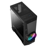 AEROCOOL skříň AeroEngine RGB, Mid tower, 1x USB 3.0, 2x USB 2.0, 2x audio, bez zdroje