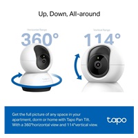 TP-Link Tapo C220 domácí-indoor kamera, (4MP, 2K QHD 1440p, IR 9m, WiFi, micro SD card)