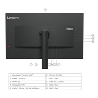 LENOVO LCD T32h-30 - 31.5"‘,IPS,matný,16:9,2560x1440,178/178,4ms,350cd/m2,1000:1,USB-C,HDMI,DP,USB Hub,RJ-45,VESA,Pivot