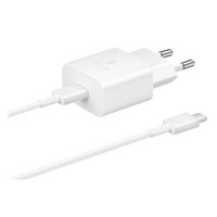 Samsung cestovní nabíječka EP-T1510EWE + kabel USB-C, 15W, bílá (OOB bulk)