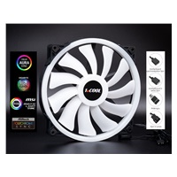 1stCOOL Ventilátor AURA EVO, 200mm, ARGB