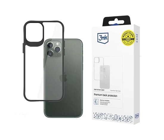 3mk ochranný kryt Satin Armor Case+ pro Apple iPhone 11 Pro, čirá