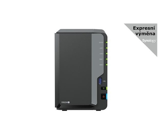 Synology DS224+ DiskStation (4C/CeleronJ4125/2,0-2,7GHz/2GBRAM/2xSATA/2xUSB3.2Gen1/2xGbE)