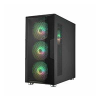 Fortron skříň Midi Tower CUT592, průhledná bočnice, E-ATX, 4x ARGB ventilátor